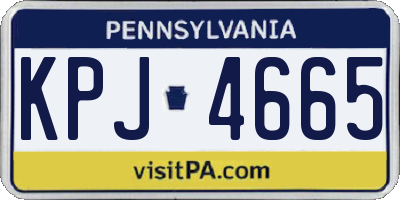 PA license plate KPJ4665