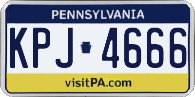 PA license plate KPJ4666