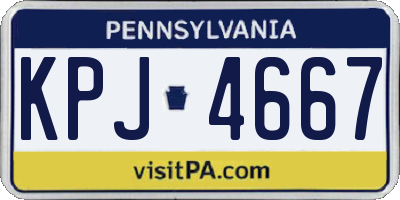 PA license plate KPJ4667