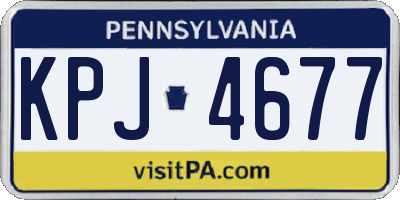 PA license plate KPJ4677
