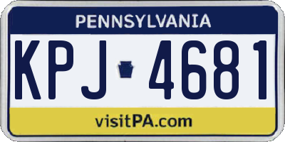 PA license plate KPJ4681