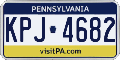 PA license plate KPJ4682