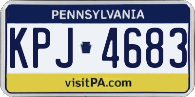 PA license plate KPJ4683