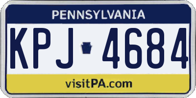 PA license plate KPJ4684