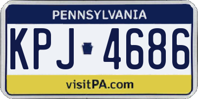 PA license plate KPJ4686