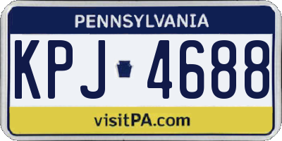 PA license plate KPJ4688