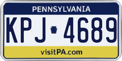PA license plate KPJ4689