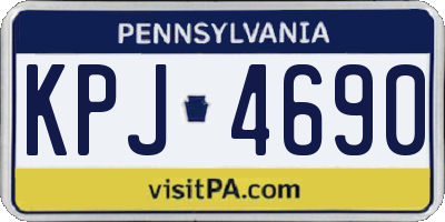 PA license plate KPJ4690