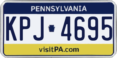 PA license plate KPJ4695