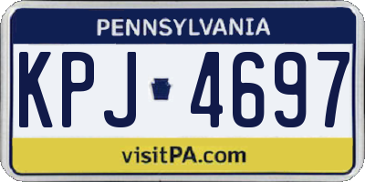 PA license plate KPJ4697