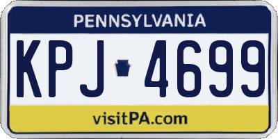 PA license plate KPJ4699