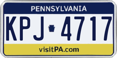 PA license plate KPJ4717