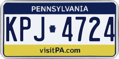 PA license plate KPJ4724