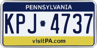 PA license plate KPJ4737