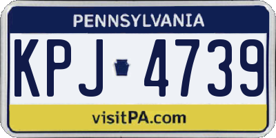 PA license plate KPJ4739