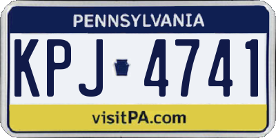 PA license plate KPJ4741