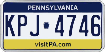 PA license plate KPJ4746
