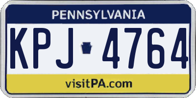PA license plate KPJ4764