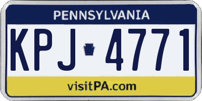 PA license plate KPJ4771