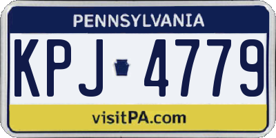 PA license plate KPJ4779