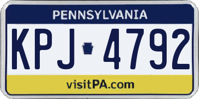 PA license plate KPJ4792