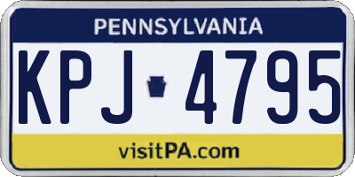 PA license plate KPJ4795