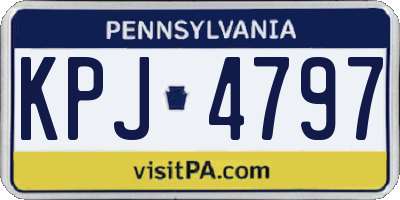 PA license plate KPJ4797