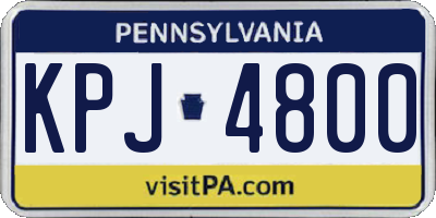 PA license plate KPJ4800