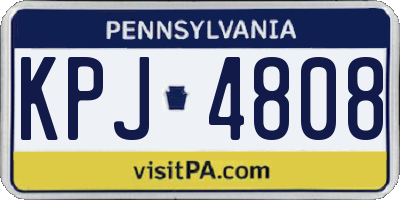 PA license plate KPJ4808
