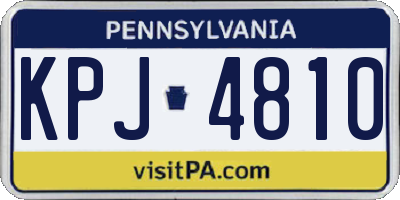 PA license plate KPJ4810
