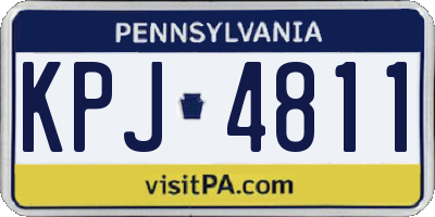 PA license plate KPJ4811