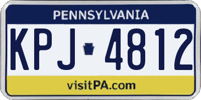 PA license plate KPJ4812