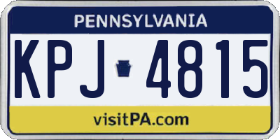 PA license plate KPJ4815