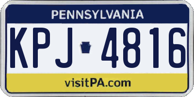 PA license plate KPJ4816