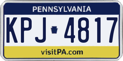 PA license plate KPJ4817