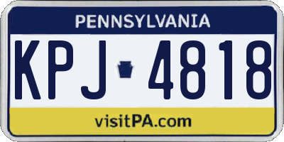 PA license plate KPJ4818