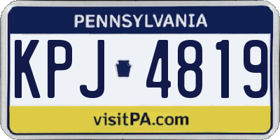 PA license plate KPJ4819