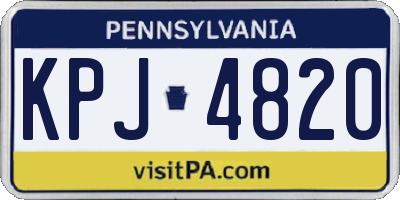 PA license plate KPJ4820