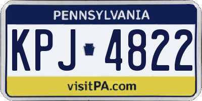 PA license plate KPJ4822