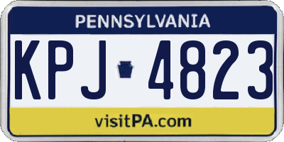 PA license plate KPJ4823