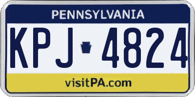 PA license plate KPJ4824