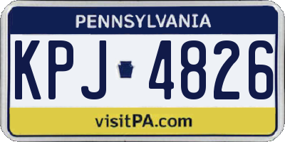 PA license plate KPJ4826