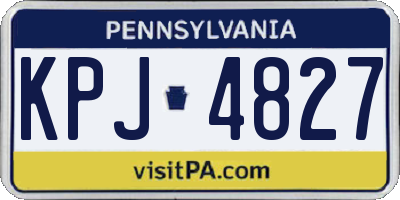PA license plate KPJ4827