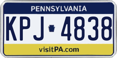 PA license plate KPJ4838