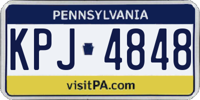 PA license plate KPJ4848