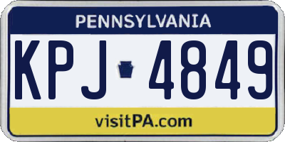 PA license plate KPJ4849