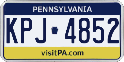 PA license plate KPJ4852