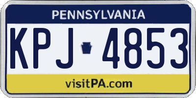PA license plate KPJ4853