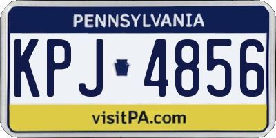 PA license plate KPJ4856