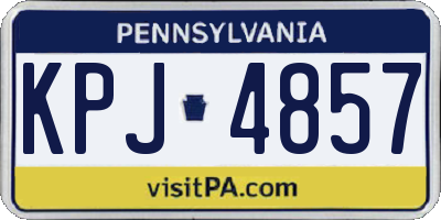 PA license plate KPJ4857